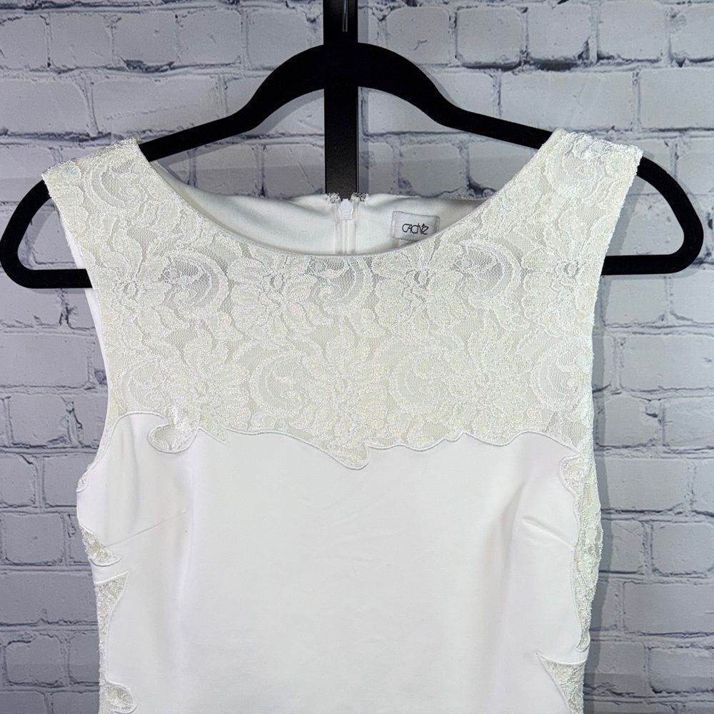 Cache Ivory Lace Mini Dress - Picture 2 of 6